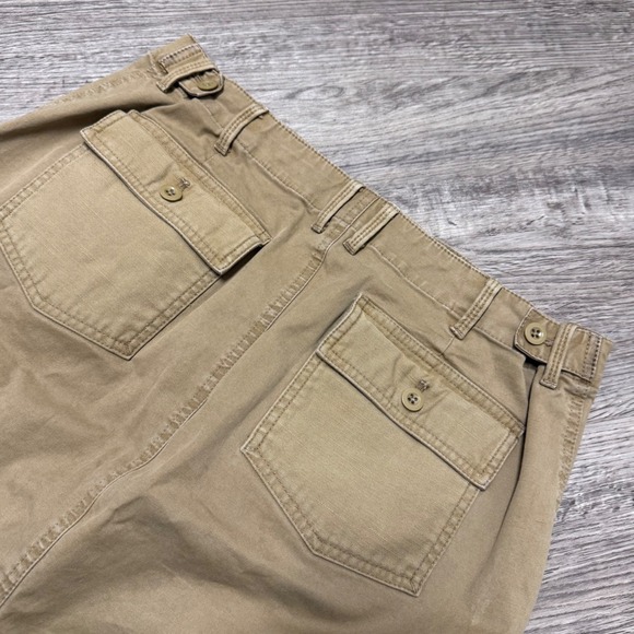 J.Crew City Fit Khaki Utility Skirt Size 12 Tan Cotton Blend Stretch 77388 - Picture 8 of 9